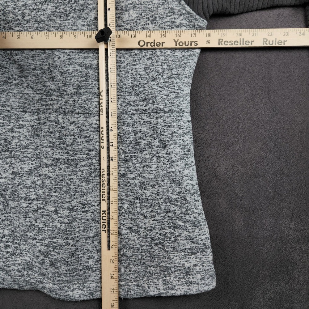 The North Face Indi Insulated Hoodie Jacket Womens Small Heather Gray Full Zip - Picture 9 of 12